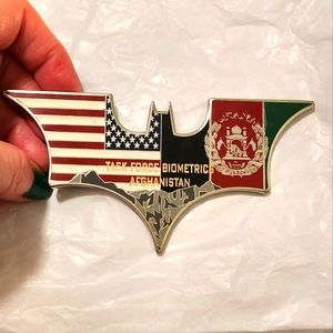 Batman Shield Afghanistan Task Force Biometrics Metal Shield